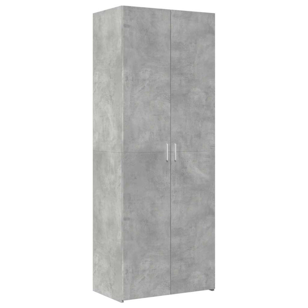 vidaXL Ραφιέρα με Ντουλάπια Γκρι Σκυροδέμ. 70x42,5x225 εκ. Επεξ. Ξύλο