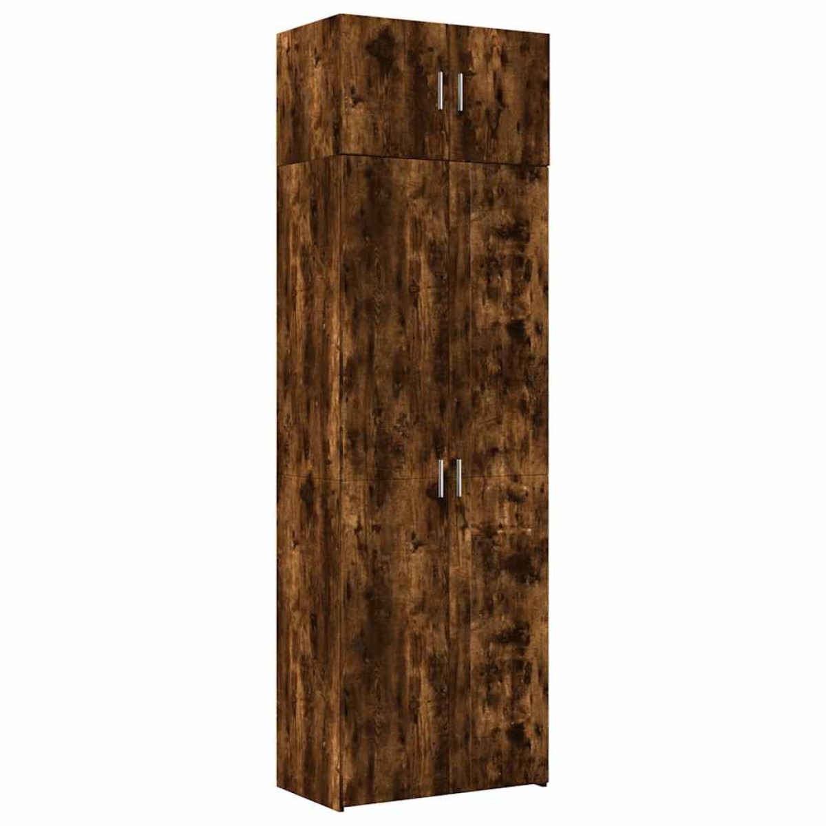 vidaXL Ραφιέρα με Ντουλάπια Καπνιστή Δρυς 70x42,5x225 εκ. Επεξ. Ξύλο