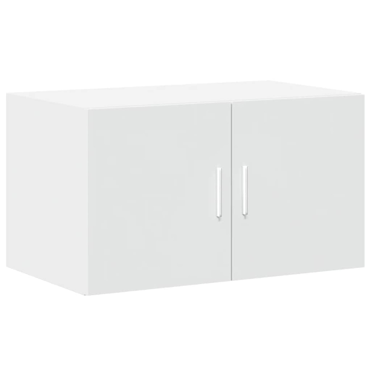 vidaXL Ραφιέρα με Ντουλάπια Λευκή 70x42,5x225 εκ. Επεξεργασμένο Ξύλο