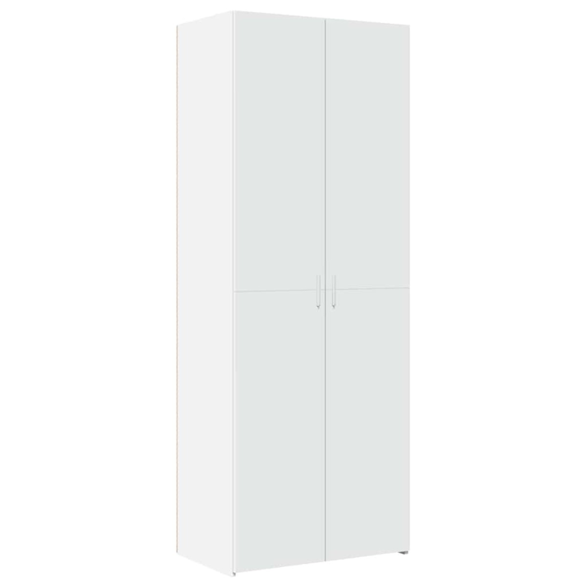 vidaXL Ραφιέρα με Ντουλάπια Λευκή 70x42,5x225 εκ. Επεξεργασμένο Ξύλο