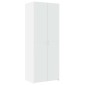 vidaXL Ραφιέρα με Ντουλάπια Λευκή 70x42,5x225 εκ. Επεξεργασμένο Ξύλο