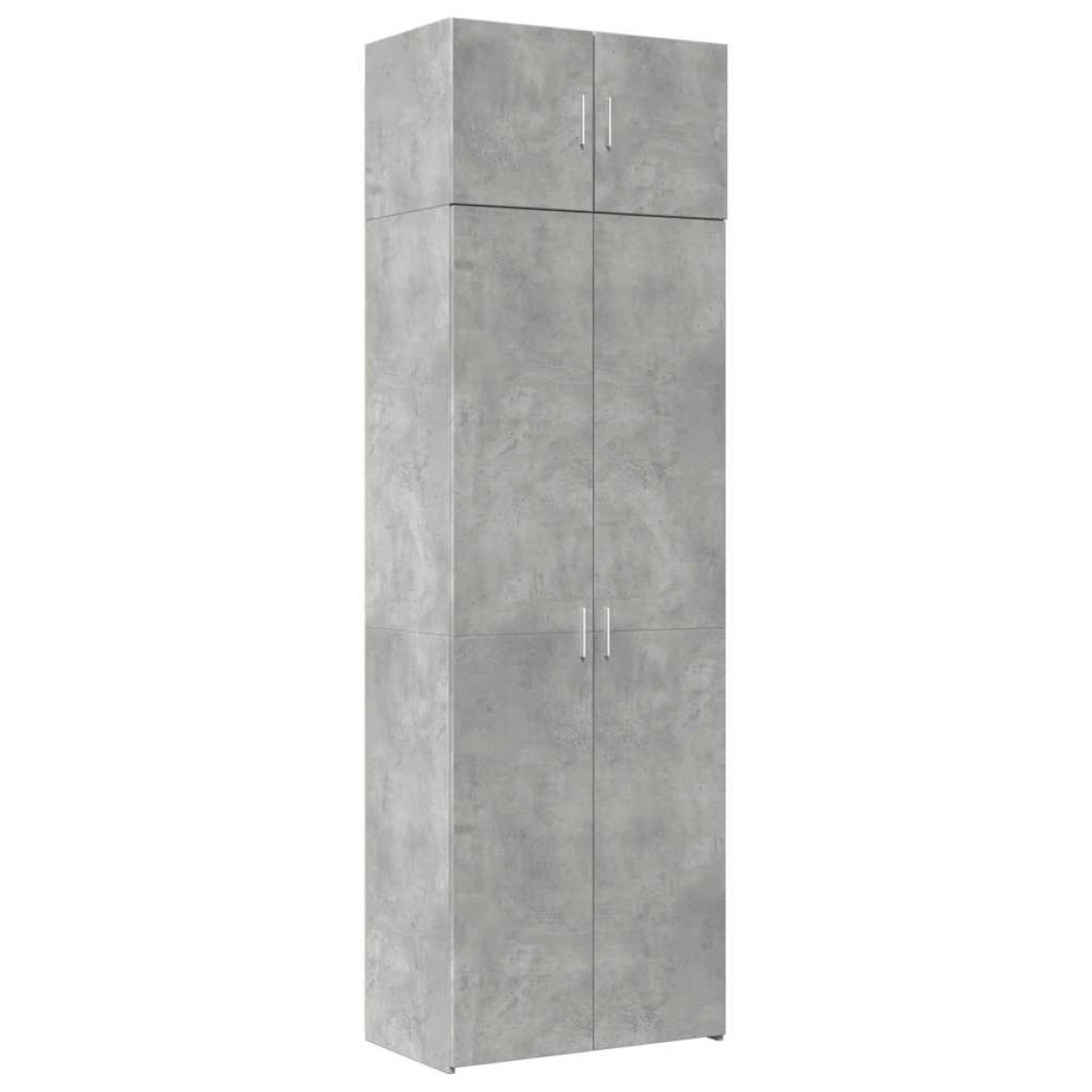 vidaXL Ραφιέρα με Ντουλάπια Γκρι Σκυροδέμ. 70x42,5x225 εκ. Επεξ. Ξύλο
