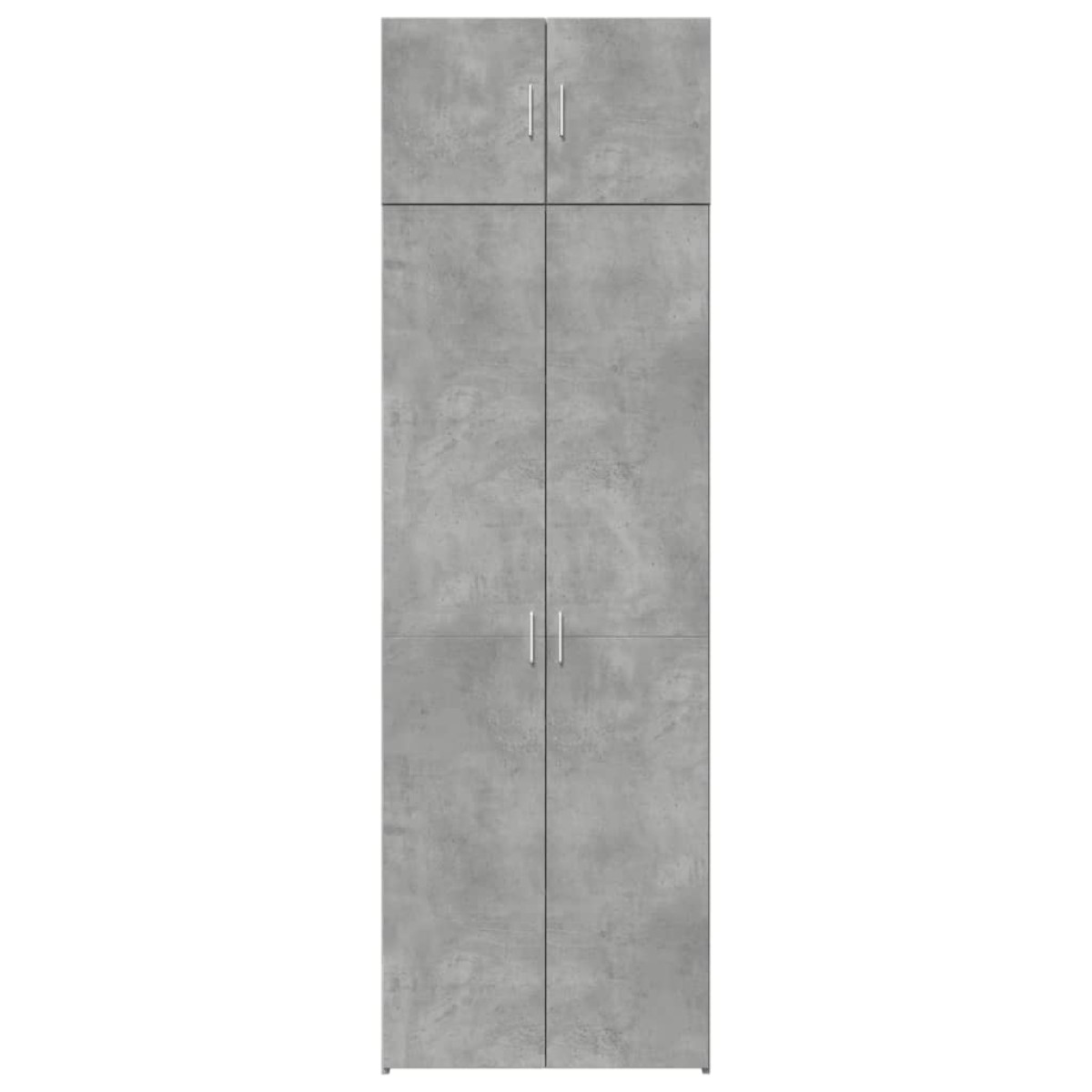 vidaXL Ραφιέρα με Ντουλάπια Γκρι Σκυροδέμ. 70x42,5x225 εκ. Επεξ. Ξύλο