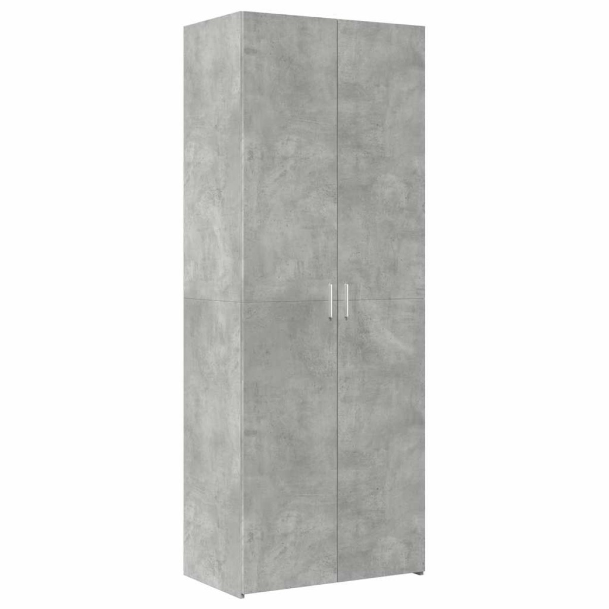 vidaXL Ραφιέρα με Ντουλάπια Γκρι Σκυροδέμ. 70x42,5x225 εκ. Επεξ. Ξύλο