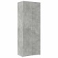 vidaXL Ραφιέρα με Ντουλάπια Γκρι Σκυροδέμ. 70x42,5x225 εκ. Επεξ. Ξύλο