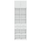 vidaXL Ραφιέρα με Ντουλάπια Λευκή 70x42,5x225 εκ. Επεξεργασμένο Ξύλο
