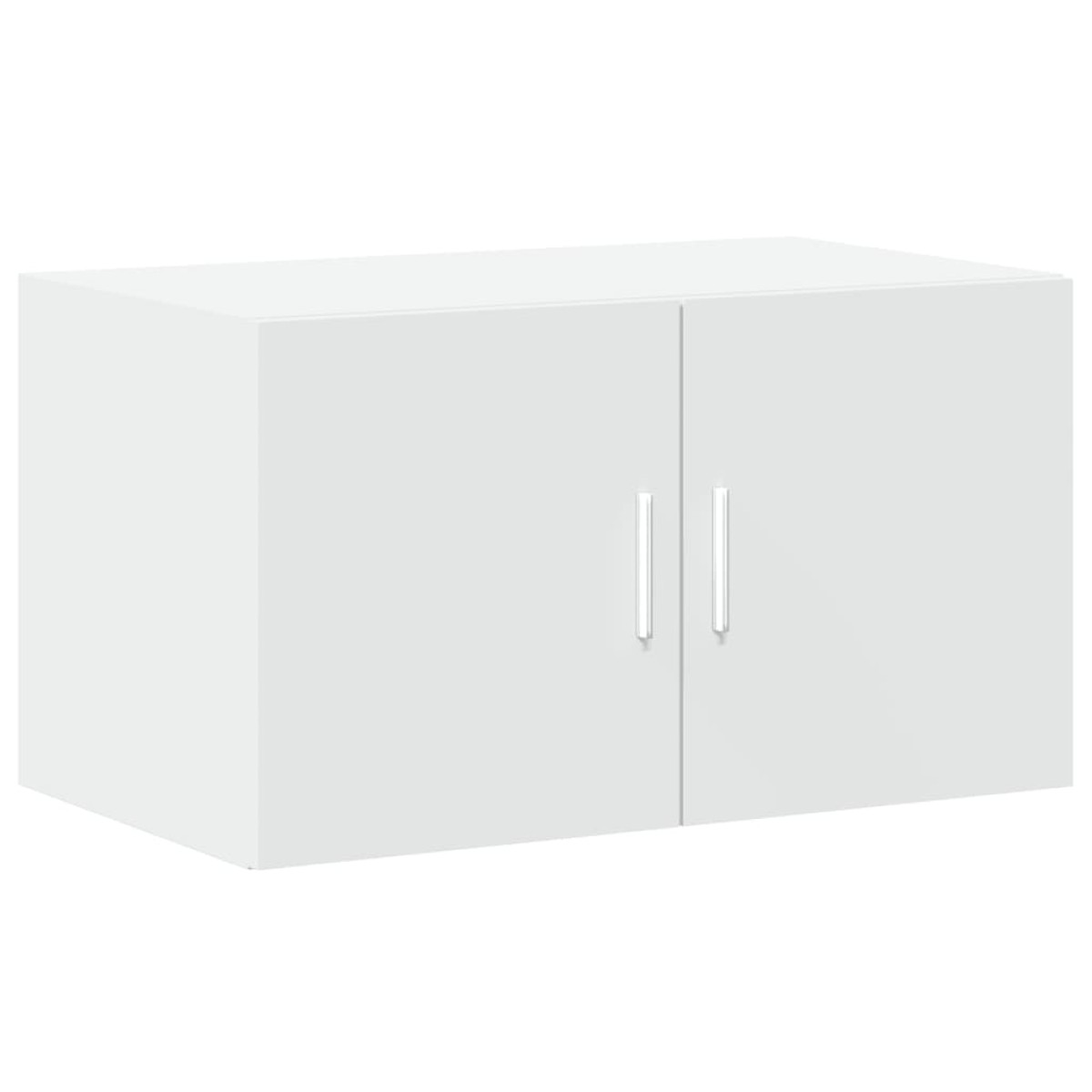 vidaXL Ραφιέρα με Ντουλάπια Λευκή 70x42,5x225 εκ. Επεξεργασμένο Ξύλο