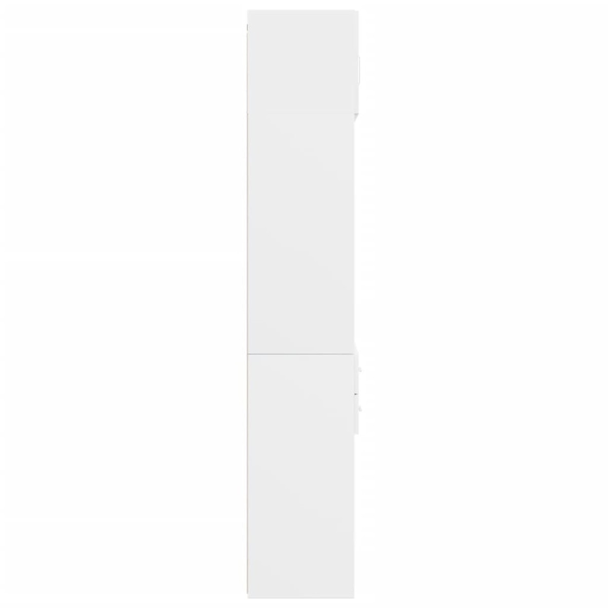 vidaXL Ραφιέρα με Ντουλάπια Λευκή 70x42,5x225 εκ. Επεξεργασμένο Ξύλο
