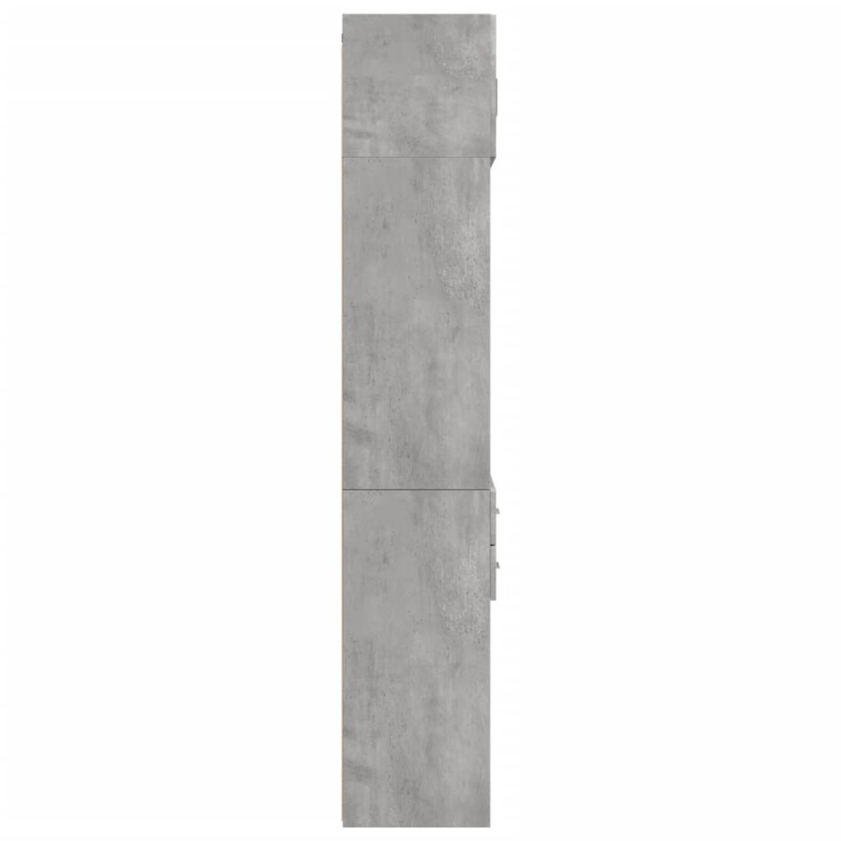 vidaXL Ραφιέρα με Ντουλάπια Γκρι Σκυροδέμ. 70x42,5x225 εκ. Επεξ. Ξύλο