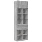 vidaXL Ραφιέρα με Ντουλάπια Γκρι Sonoma 70x42,5x225 εκ. Επεξ. Ξύλο