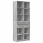vidaXL Ραφιέρα με Ντουλάπια Γκρι Sonoma 70x42,5x225 εκ. Επεξ. Ξύλο