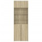 vidaXL Ραφιέρα με Ντουλάπια Sonoma Δρυς 80x42,5x225 εκ. Επεξ. Ξύλο