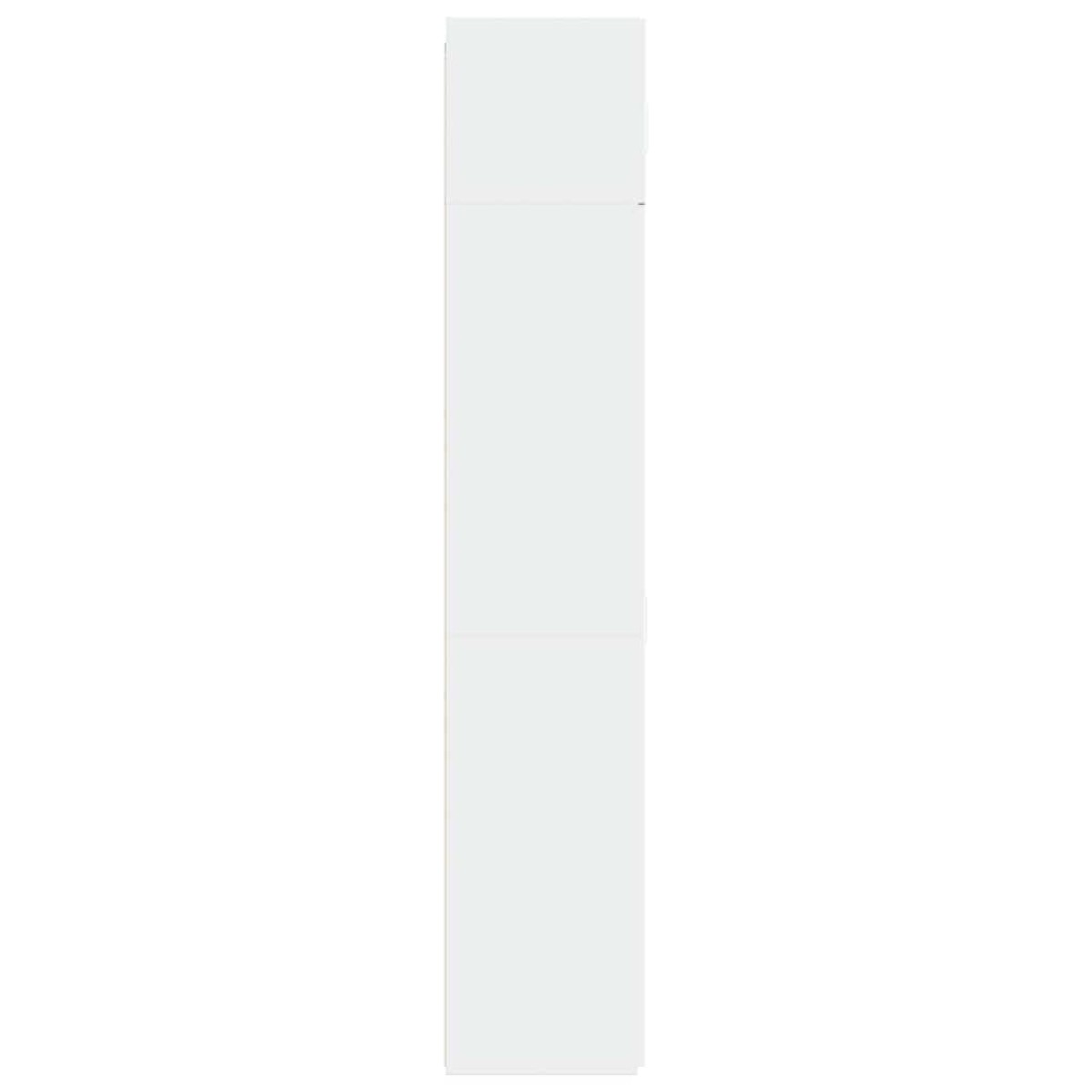 vidaXL Ραφιέρα με Ντουλάπια Λευκή 80x42,5x225 εκ. από Επεξ. Ξύλο
