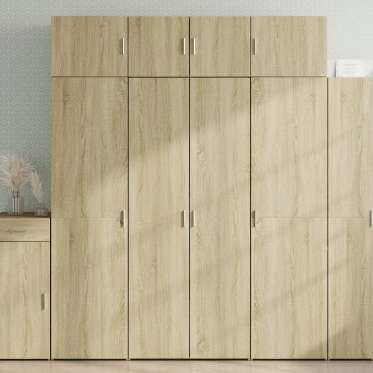 vidaXL Ραφιέρα με Ντουλάπια Sonoma Δρυς 80x42,5x225 εκ. Επεξ. Ξύλο