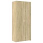 vidaXL Ραφιέρα με Ντουλάπια Sonoma Δρυς 80x42,5x225 εκ. Επεξ. Ξύλο