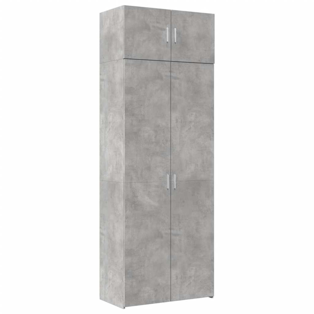 vidaXL Ραφιέρα με Ντουλάπια Γκρι Σκυρ. 80x35,5x180 εκ. από Επεξ. Ξύλο