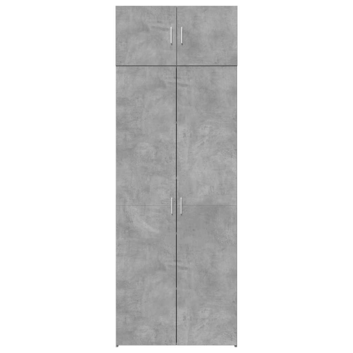 vidaXL Ραφιέρα με Ντουλάπια Γκρι Σκυρ. 80x35,5x180 εκ. από Επεξ. Ξύλο