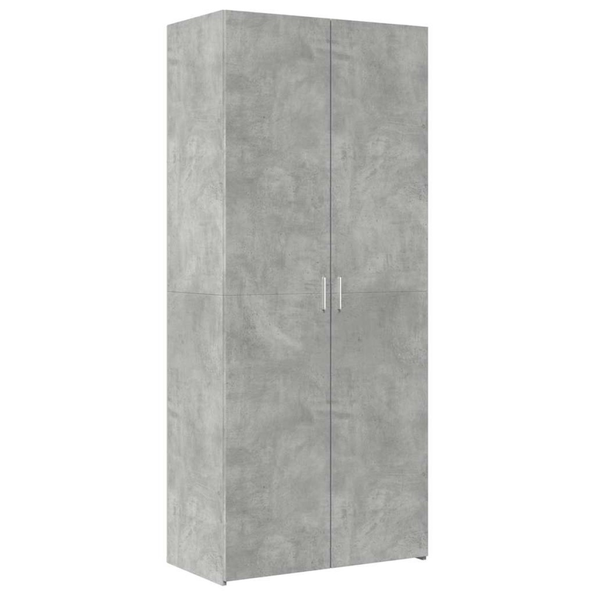 vidaXL Ραφιέρα με Ντουλάπια Γκρι Σκυρ. 80x35,5x180 εκ. από Επεξ. Ξύλο
