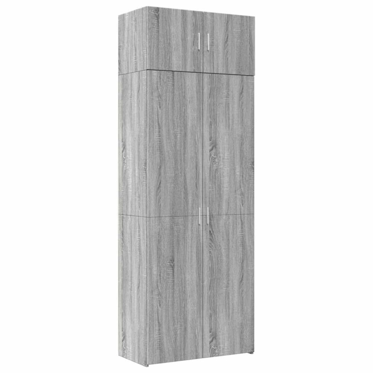 vidaXL Ραφιέρα με Ντουλάπια Γκρι Sonoma 80x42,5x225εκ Επεξ. Ξύλο