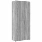 vidaXL Ραφιέρα με Ντουλάπια Γκρι Sonoma 80x42,5x225εκ Επεξ. Ξύλο