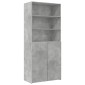 vidaXL Ντουλάπι Γκρι Σκυροδέματος 80x42,5x249 εκ. Επεξεργασμένο Ξύλο