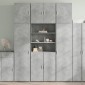 vidaXL Ντουλάπι Γκρι Σκυροδέματος 80x42,5x249 εκ. Επεξεργασμένο Ξύλο
