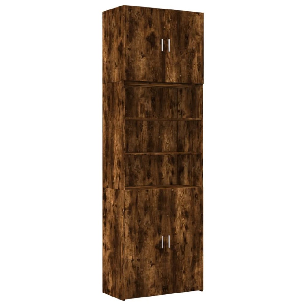 vidaXL Ντουλάπα Καπνιστή Δρυς 80x42,5x249 εκ. από Επεξεργασμένο Ξύλο