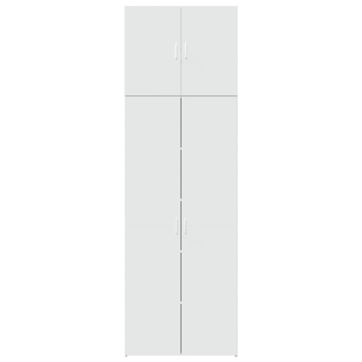 vidaXL Ντουλάπι Λευκό 80x42,5x249 εκ. από Επεξεργασμένο Ξύλο