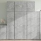 vidaXL Ντουλάπι Γκρι Σκυροδέματος 80x42,5x249 εκ. Επεξεργασμένο Ξύλο