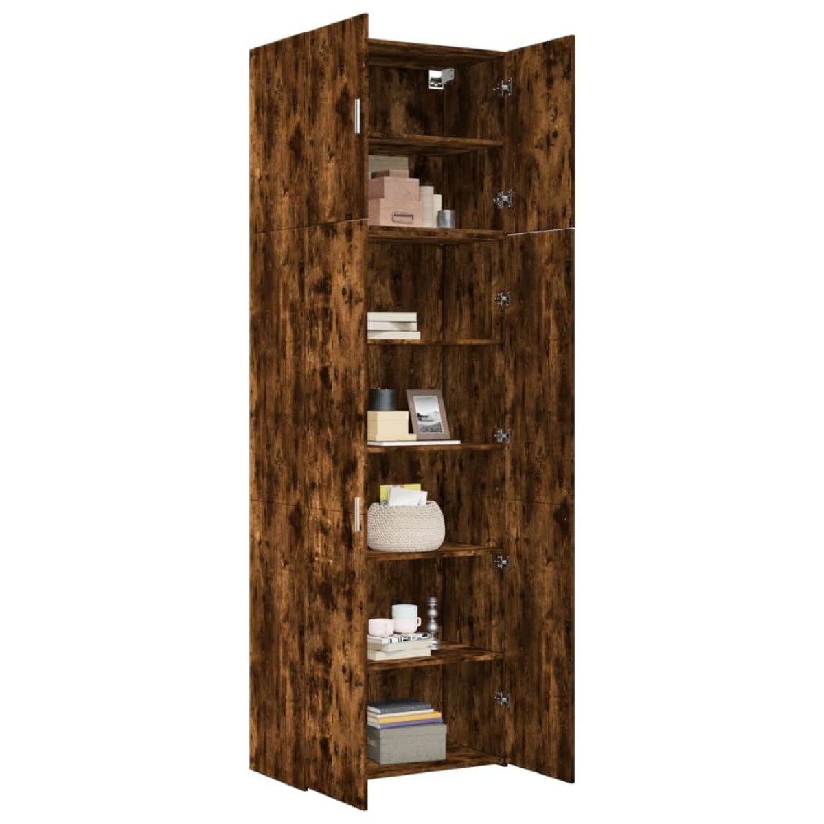 vidaXL Ντουλάπα Καπνιστή Δρυς 80x42,5x249 εκ. από Επεξεργασμένο Ξύλο