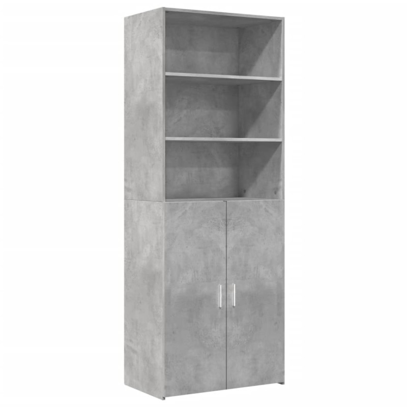 vidaXL Ντουλάπι Γκρι Σκυροδέματος 70x42,5x185 εκ. Επεξεργασμένο Ξύλο