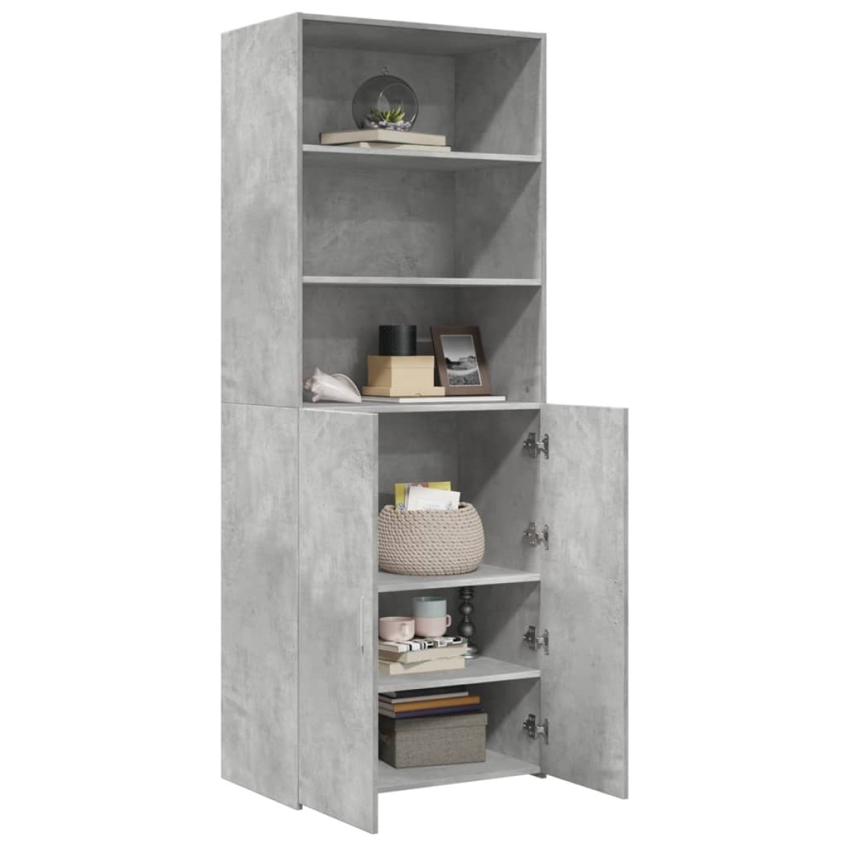 vidaXL Ντουλάπι Γκρι Σκυροδέματος 70x42,5x185 εκ. Επεξεργασμένο Ξύλο