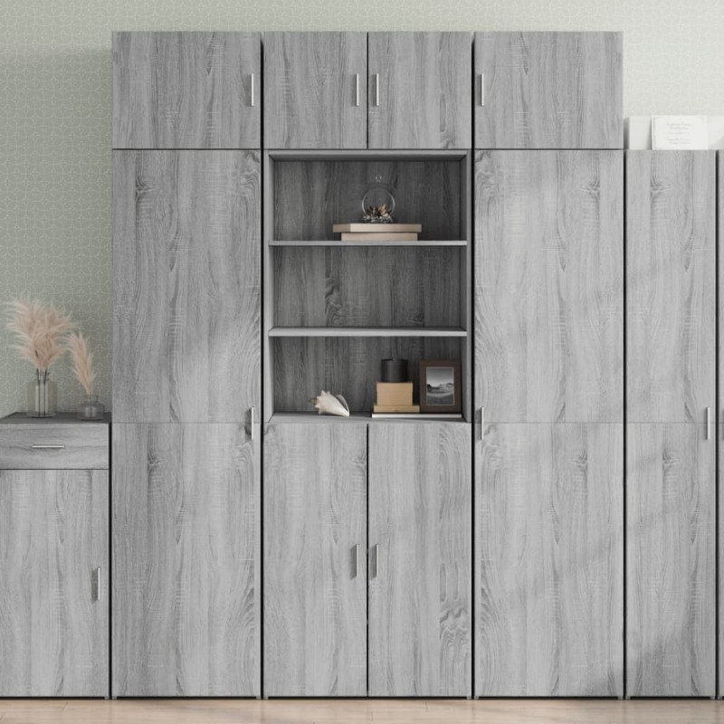 vidaXL Ντουλάπι Γκρι Sonoma 70x42,5x185 εκ. από Επεξεργασμένο Ξύλο