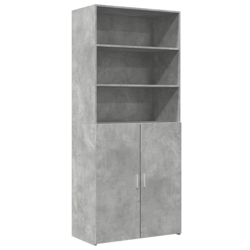 vidaXL Ντουλάπι Γκρι Σκυροδέματος 80x42,5x185 εκ. Επεξεργασμένο Ξύλο