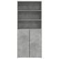 vidaXL Ντουλάπι Γκρι Σκυροδέματος 80x42,5x185 εκ. Επεξεργασμένο Ξύλο