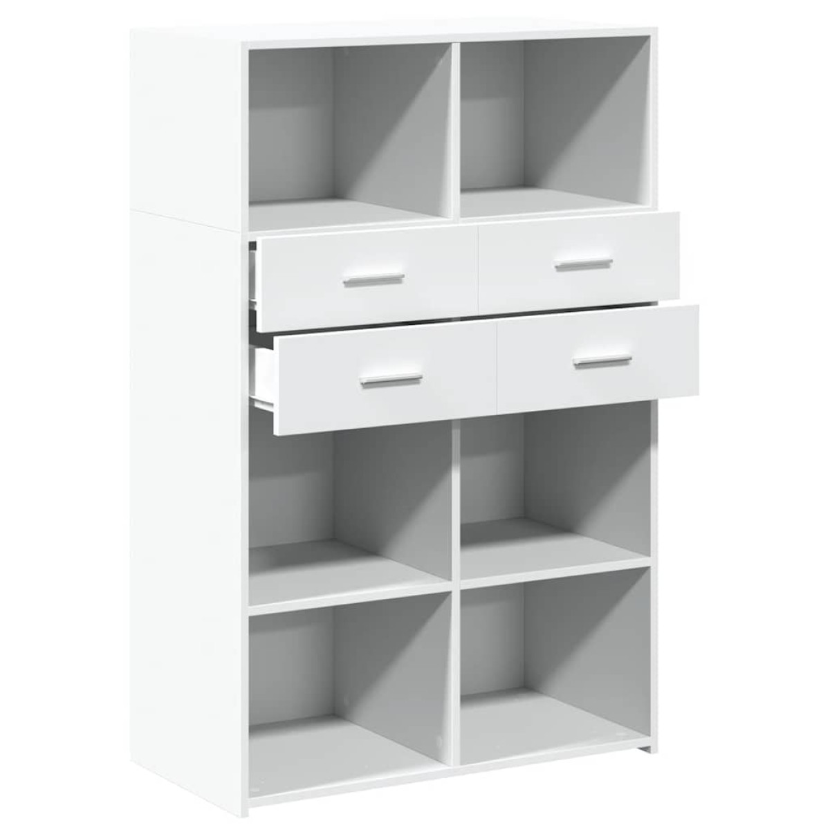 vidaXL Ντουλάπι Λευκό 80x42,5x124 εκ. από Επεξεργασμένο Ξύλο
