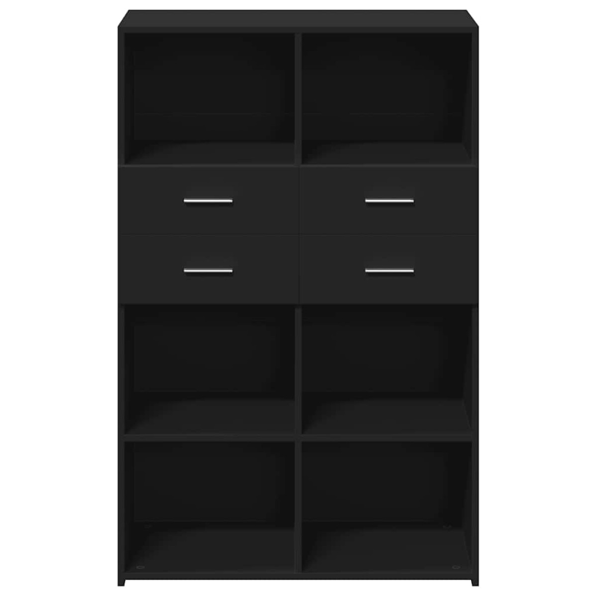 vidaXL Ντουλάπι Μαύρο 80x42,5x124 εκ. από Επεξεργασμένο Ξύλο