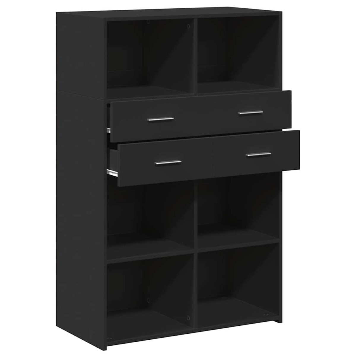 vidaXL Ντουλάπι Μαύρο 80x42,5x124 εκ. από Επεξεργασμένο Ξύλο