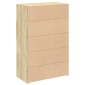 vidaXL Ντουλάπι Sonoma Δρυς 80x42,5x124 εκ. από Επεξεργασμένο Ξύλο