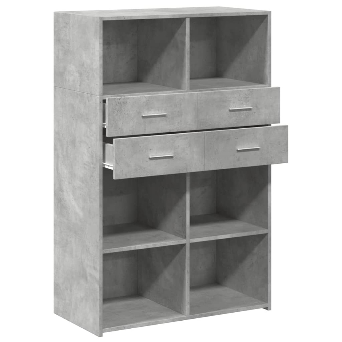 vidaXL Ντουλάπι Γκρι Σκυροδέματος 80x42,5x124 εκ. Επεξεργασμένο Ξύλο