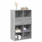 vidaXL Ντουλάπι Γκρι Sonoma 80x42,5x124 εκ. από Επεξεργασμένο Ξύλο
