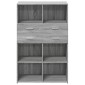 vidaXL Ντουλάπι Γκρι Sonoma 80x42,5x124 εκ. από Επεξεργασμένο Ξύλο