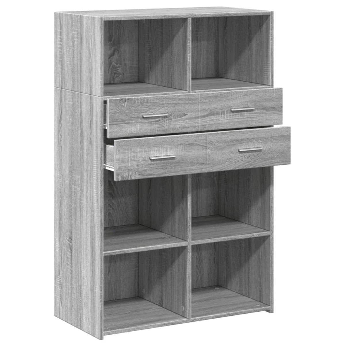 vidaXL Ντουλάπι Γκρι Sonoma 80x42,5x124 εκ. από Επεξεργασμένο Ξύλο