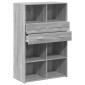 vidaXL Ντουλάπι Γκρι Sonoma 80x42,5x124 εκ. από Επεξεργασμένο Ξύλο