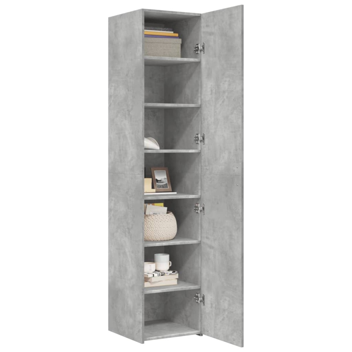 vidaXL Ντουλάπι Γκρι Σκυροδέματος 40x42,5x185 εκ. Επεξεργασμένο Ξύλο