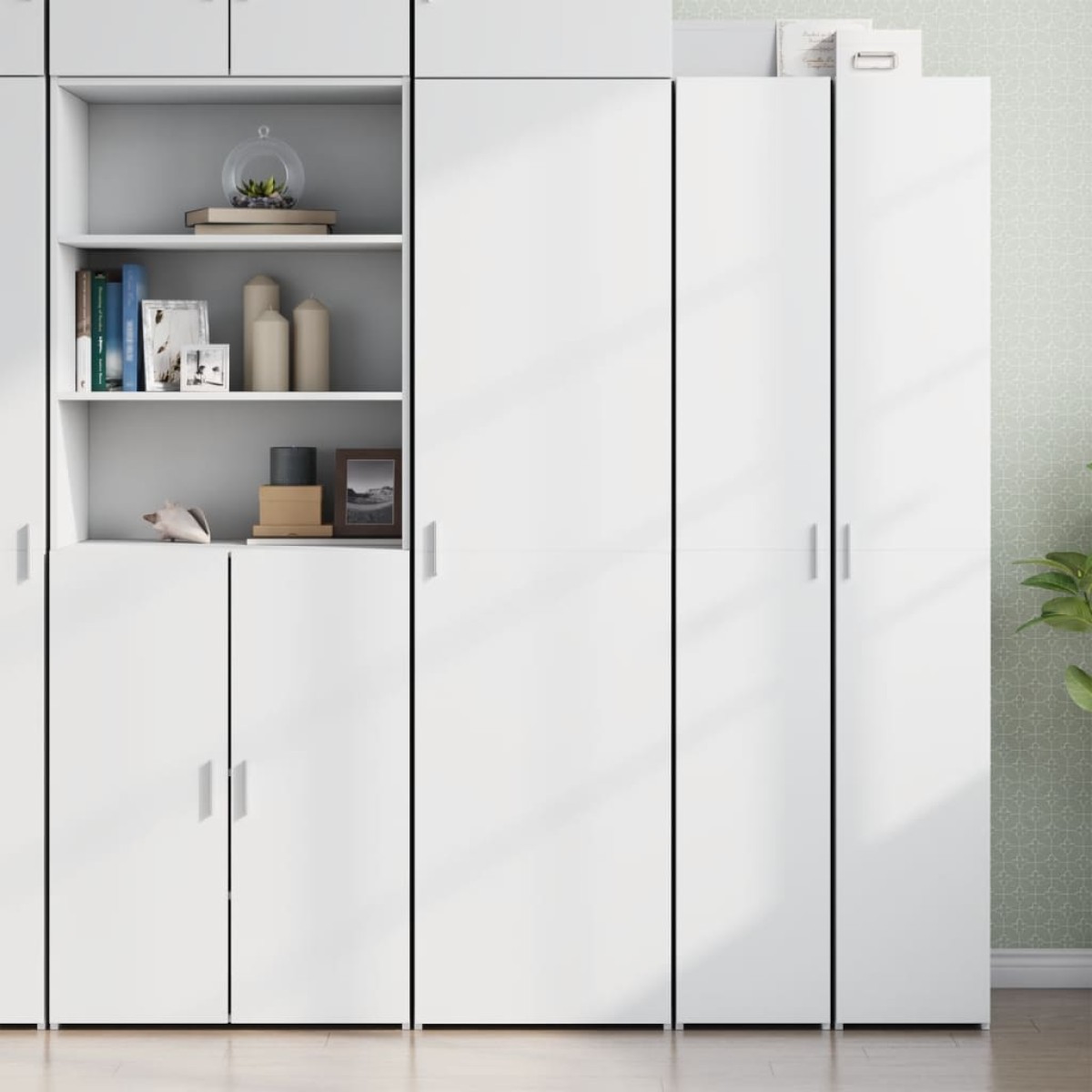 vidaXL Ντουλάπι Λευκό 50x42,5x185 εκ. από Επεξεργασμένο Ξύλο