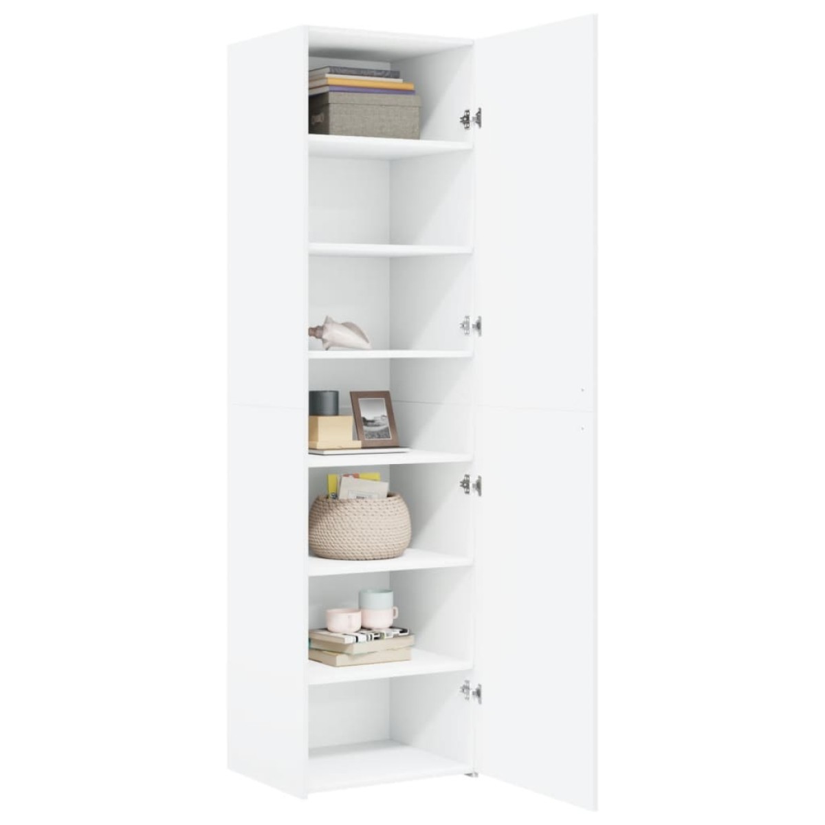 vidaXL Ντουλάπι Λευκό 50x42,5x185 εκ. από Επεξεργασμένο Ξύλο