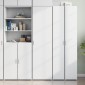 vidaXL Ντουλάπι Λευκό 50x42,5x185 εκ. από Επεξεργασμένο Ξύλο