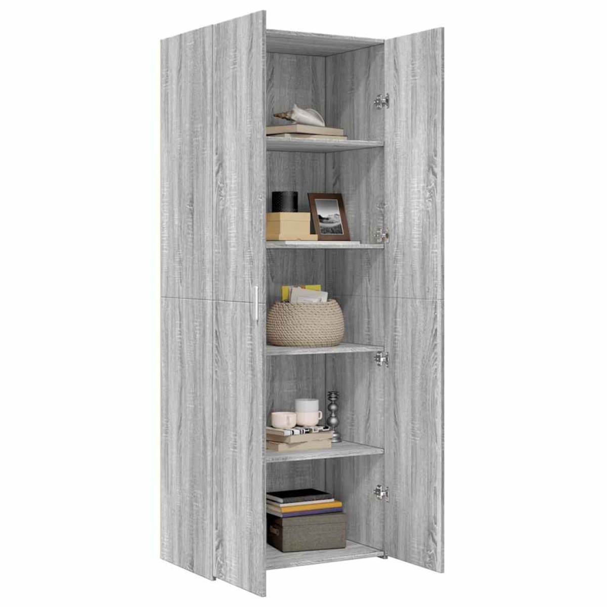 vidaXL Ντουλάπι Γκρι Sonoma 70x42,5x185 εκ. από Επεξεργασμένο Ξύλο