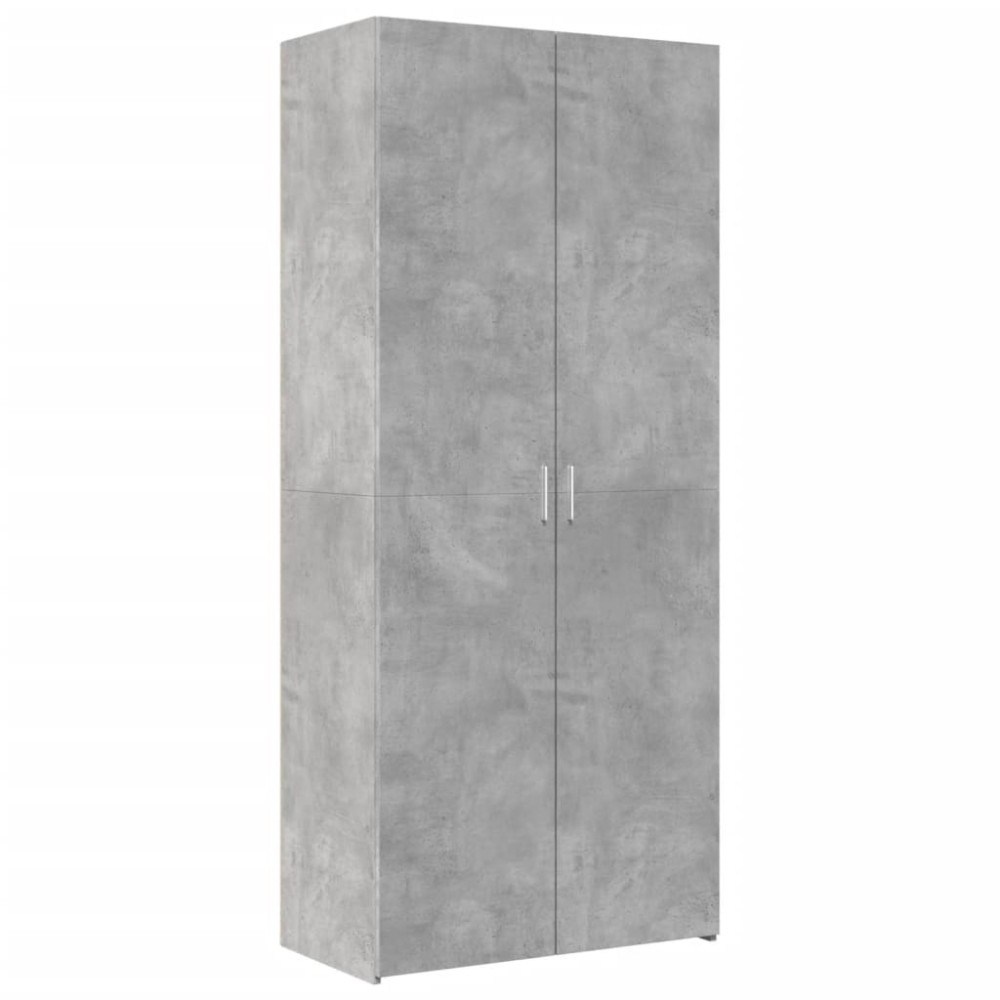 vidaXL Ντουλάπι Γκρι Σκυροδέματος 80x42,5x185 εκ. Επεξεργασμένο Ξύλο